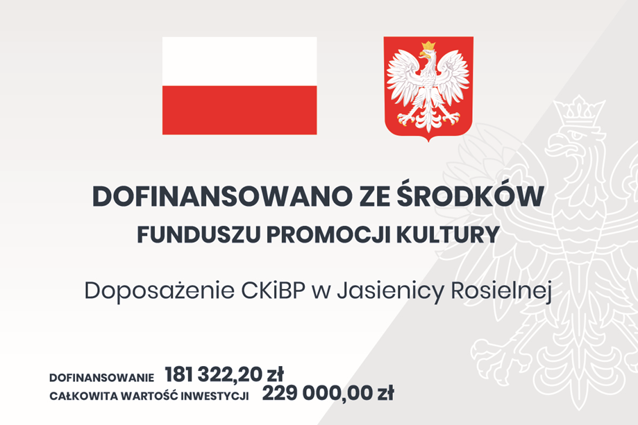 Doposażenie CKPiP w Jasionicy Rosielnej