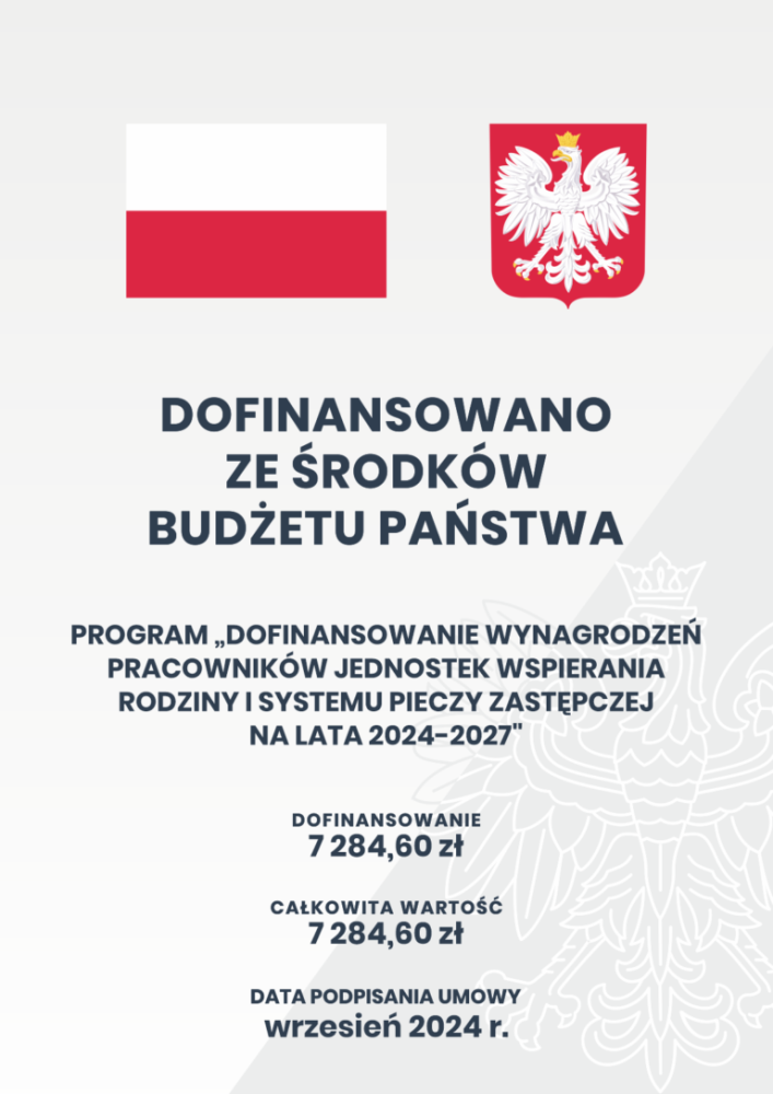 Program „Dofinansowanie wynagrodzeń pracowników jednostek wspierania rodziny i systemu pieczy zastępczej w postaci dodatku motywacyjnego na lata 2024–2027”