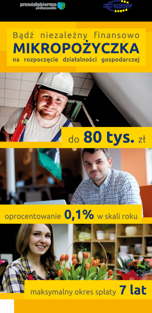 Mikropożyczka na rozpoczęcie działalności gospodarczej
