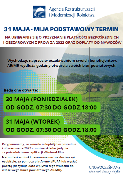 Agencja Restrukturyzacji i Modernizacji Rolnictwa, Podkarpacki Oddział…