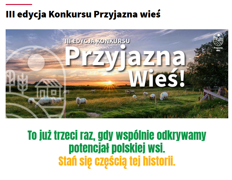III edycja ogólnopolskiego konkursu „Przyjazna Wieś"